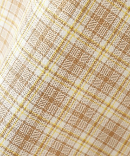 F i.n.t（フィント）の「マーガレット刺繍タイ付きチェックシャツ/ fint　フィント（シャツ/ブラウス・レディース・ネイビー×ホワイト/ベージュ・FREE）」の4枚目の写真