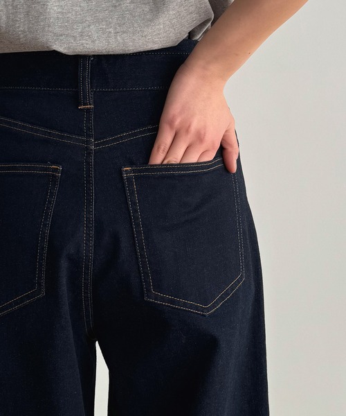 CANAL JEAN(キャナルジーン)の「ハイウエストワイドカーブデニム(デニムパンツ・レディース・ネイビー・マルチサイズ)」の9枚目の写真