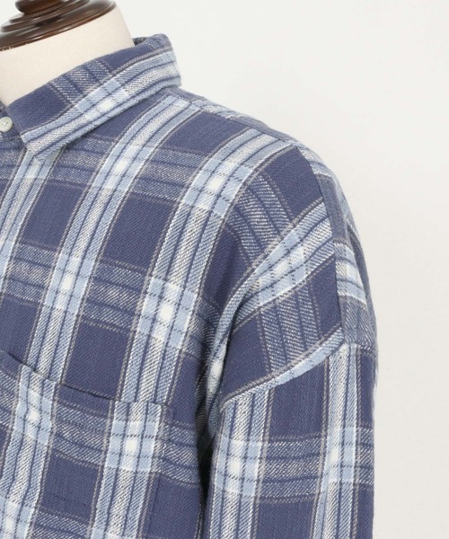 ADAM PATEK(アダムパテック)の「【ADAMPATEK/アダムパテック】check looose shirt(チェックルーズシャツ)(シャツ/ブラウス・レディース・ブルー/オレンジ・2/1)」の6枚目の写真