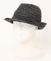 メンズのハット（ブラック/黒色系・麦わら・ストロー