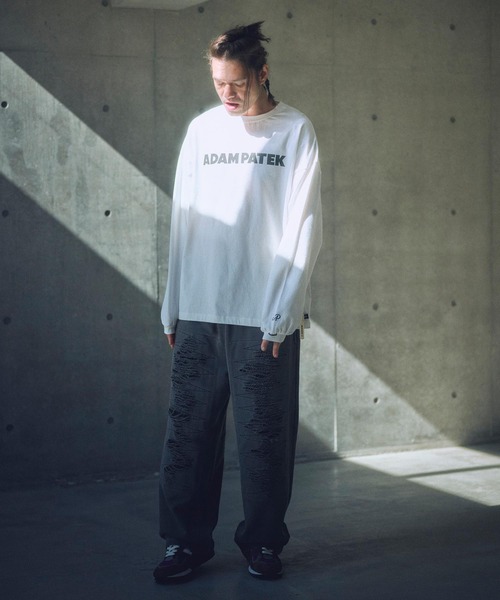 ADAM PATEK（アダムパテック）の「ADAMPATEK/basic logo long sleeve T/ロゴロングスリーブTシャツ(AP2514015)（Tシャツ/カットソー・レディース・ホワイト/パープル/オレンジ/ブラック・1/2）」の9枚目の写真