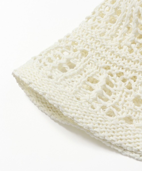 LOWRYS FARM（ローリーズファーム）の「クロシェサーモＨＡＴ　 260061（ハット・レディース・ホワイト/ブラック/ブルー・FREE）」の6枚目の写真