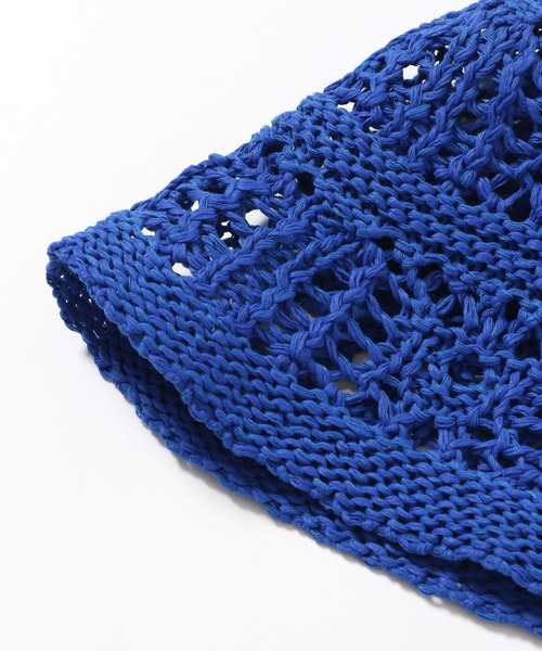 LOWRYS FARM（ローリーズファーム）の「クロシェサーモＨＡＴ　 260061（ハット・レディース・ホワイト/ブラック/ブルー・FREE）」の4枚目の写真