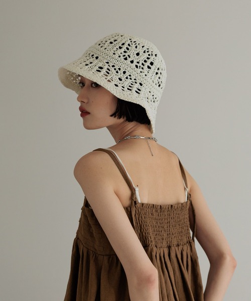 LOWRYS FARM（ローリーズファーム）の「クロシェサーモＨＡＴ　 260061（ハット・レディース・ホワイト/ブラック/ブルー・FREE）」の17枚目の写真