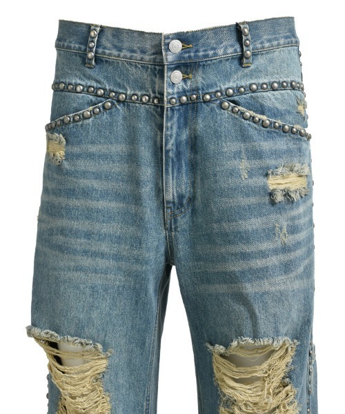 BREATH / ブレス】SUICIDE STUDS WIDE DENIM PANTS / インディゴ