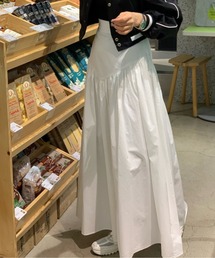 AMAJI | ギンガムチェックギャザーロングスカート(スカート)