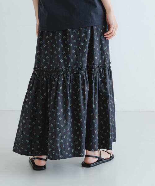 GANNI（ガニー）の「GANNI　Printed Cotton Smock Skirt（スカート・レディース・ブラック系その他・36）」の8枚目の写真
