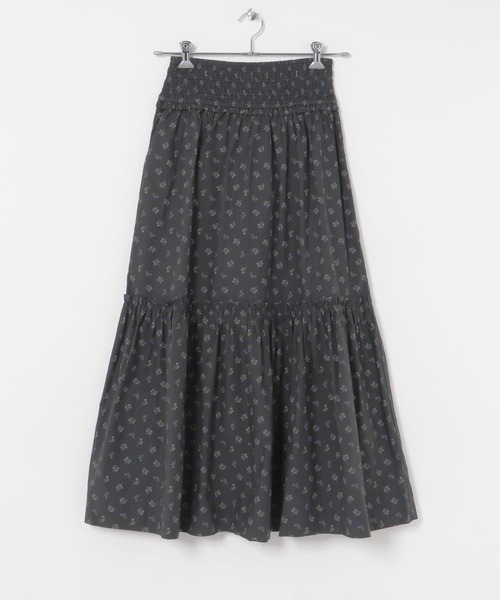 GANNI（ガニー）の「GANNI　Printed Cotton Smock Skirt（スカート・レディース・ブラック系その他・36）」の9枚目の写真