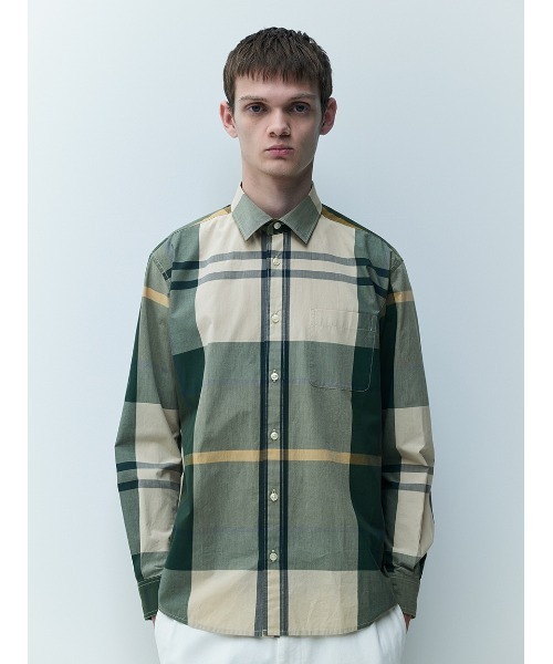 Barbour（バブアー）の「ラージ タータンチェック レギュラーカラー シャツ（シャツ/ブラウス・メンズ・オリーブ/ベージュ/グリーン・38/36/40/42）」の6枚目の写真