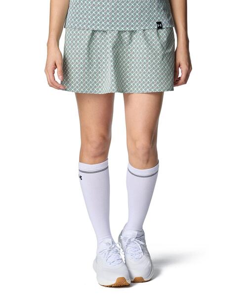 UNDER ARMOUR(アンダーアーマー)の「UAドライブ モノグラム チェック スカート(ゴルフ/レディース)(スカート・レディース・カーキ系・S/XL/M/L)」の1枚目の写真