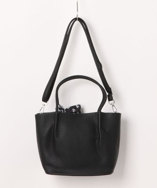BarcosBlue（バルコスブルー）の「【BarcosBlue/バルコスブルー】リボン付きフェイクレザー2wayハンドバッグ（ハンドバッグ・レディース・ピンク/ホワイト/ブラック・ONE SIZE）」の12枚目の写真