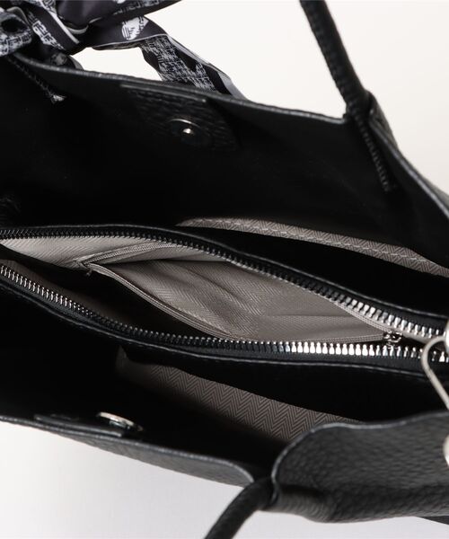 BarcosBlue（バルコスブルー）の「【BarcosBlue/バルコスブルー】リボン付きフェイクレザー2wayハンドバッグ（ハンドバッグ・レディース・ピンク/ホワイト/ブラック・ONE SIZE）」の14枚目の写真