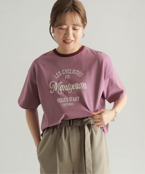 NOMBRE IMPAIR(ノンブルアンペール)の「チェーンロゴ刺繍PT 半袖TEE(Tシャツ/カットソー・レディース・キナリ/ブルー/パープル・FREE)」の15枚目の写真