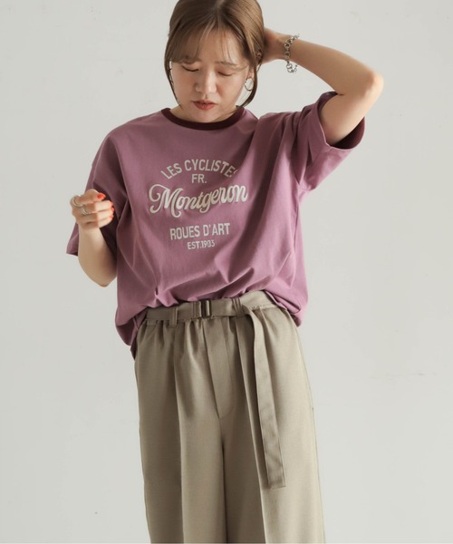 tシャツ チェーンロゴ刺繍PT　半袖TEE レディース チェーンロゴ刺繍PT 半袖TEE（Tシャツ/カットソー）｜NOMBRE