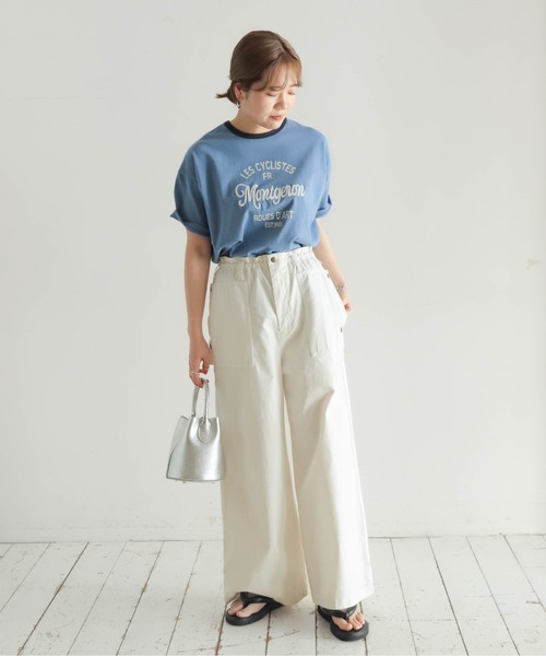 チェーンロゴ刺繍PT 半袖TEE（Tシャツ/カットソー）｜NOMBRE