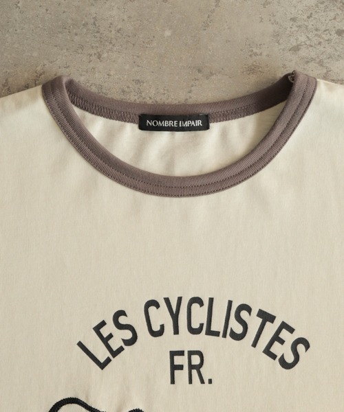 NOMBRE IMPAIR(ノンブルアンペール)の「チェーンロゴ刺繍PT 半袖TEE(Tシャツ/カットソー・レディース・キナリ/ブルー/パープル・FREE)」の10枚目の写真