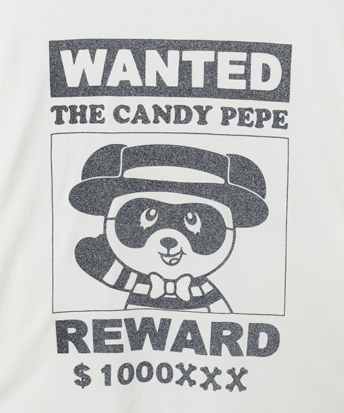 tシャツ WANTED PEPE BIG BIG Tシャツ レディース メンズ Candy Stripper tシャツ WANTED PEPE BIG Tシャツ レディース