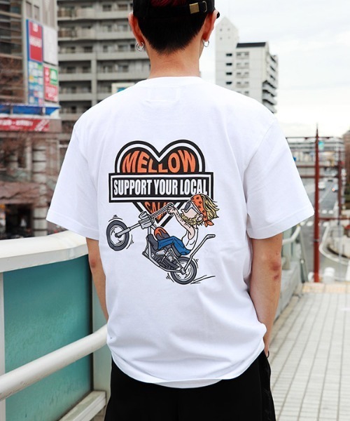 MELLOW(メロー)の「LOCAL MARVIE SS TEE(Tシャツ/カットソー・メンズ・ブラック/ホワイト/グリーン・M/L/XL)」の2枚目の写真