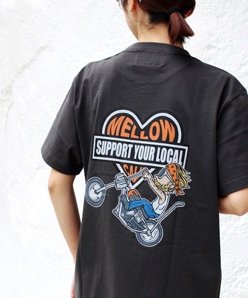 MELLOW(メロー)の「LOCAL MARVIE SS TEE(Tシャツ/カットソー・メンズ・ブラック/ホワイト/グリーン・M/L/XL)」の1枚目の写真