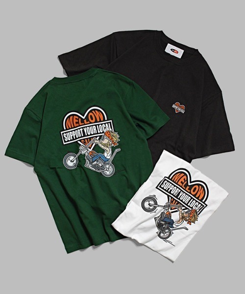 MELLOW(メロー)の「LOCAL MARVIE SS TEE(Tシャツ/カットソー・メンズ・ブラック/ホワイト/グリーン・M/L/XL)」の15枚目の写真