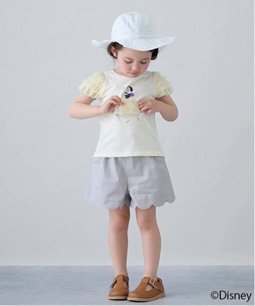 petit main（プティマイン）の「【リンク】スカラップショートパンツ(キッズ)（その他パンツ・キッズ・ライトピンク/ホワイト系/ブルー/ライトカーキ/ネイビー・100cm/120cm/80ｃｍ/90cm/110cm/130cm）」の4枚目の写真