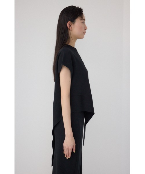 PLUS（プラス）の「【PLUS】ブロッキングアシンメトリーニットベスト（ベスト・レディース・ブラック/グレー系その他/ブラック系その他・FREE）」の9枚目の写真