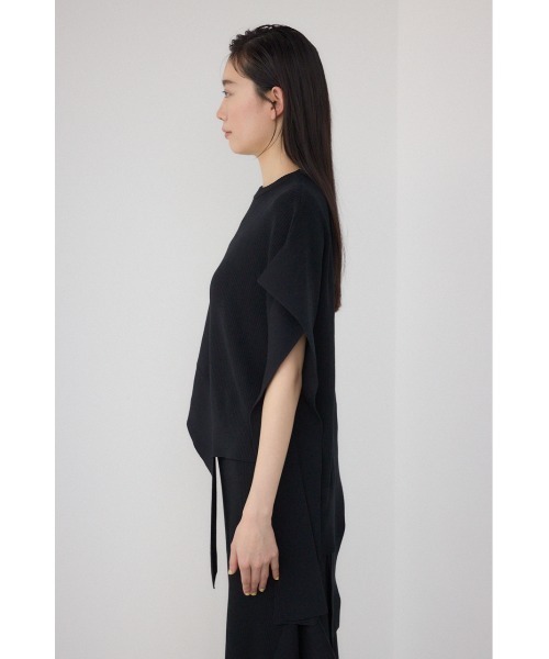 PLUS（プラス）の「【PLUS】ブロッキングアシンメトリーニットベスト（ベスト・レディース・ブラック/グレー系その他/ブラック系その他・FREE）」の10枚目の写真