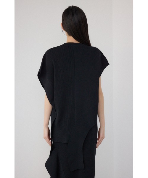 PLUS（プラス）の「【PLUS】ブロッキングアシンメトリーニットベスト（ベスト・レディース・ブラック/グレー系その他/ブラック系その他・FREE）」の11枚目の写真