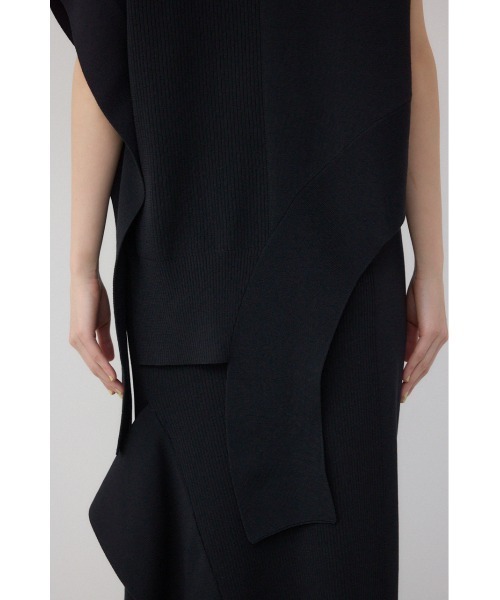 PLUS（プラス）の「【PLUS】ブロッキングアシンメトリーニットベスト（ベスト・レディース・ブラック/グレー系その他/ブラック系その他・FREE）」の13枚目の写真