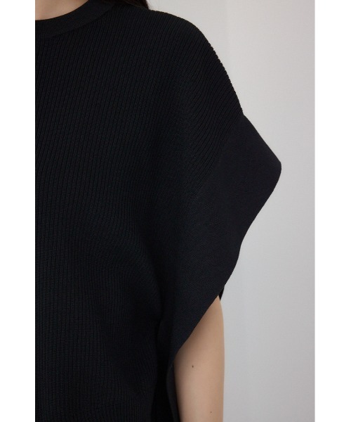 PLUS（プラス）の「【PLUS】ブロッキングアシンメトリーニットベスト（ベスト・レディース・ブラック/グレー系その他/ブラック系その他・FREE）」の15枚目の写真