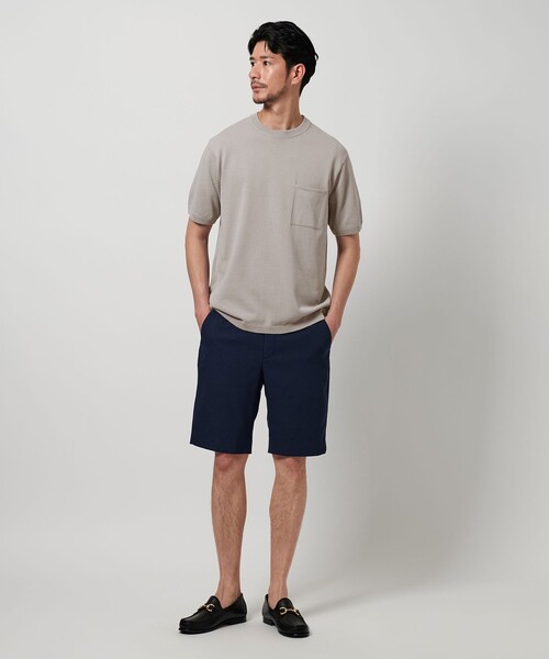 BEAUTY&YOUTH UNITED ARROWS（ビューティーアンドユースユナイテッドアローズ）の「【WEB限定 WARDROBE SMART】マシーンウォッシュ 1ポケット ニット Tシャツ【抗菌・防臭】（Tシャツ/カットソー・メンズ・ブラック/ホワイト/ライトグレー・S/M/L/XL）」の15枚目の写真