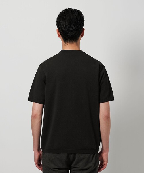 WEB限定 WARDROBE SMART】マシーンウォッシュ 1ポケット ニット