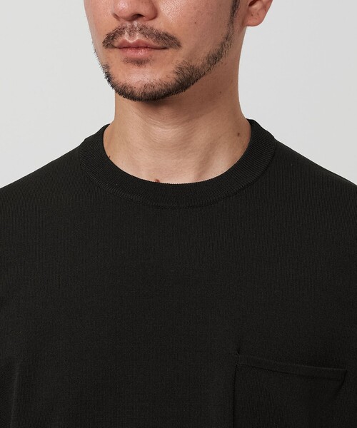 BEAUTY&YOUTH UNITED ARROWS（ビューティーアンドユースユナイテッドアローズ）の「【WEB限定 WARDROBE SMART】マシーンウォッシュ 1ポケット ニット Tシャツ【抗菌・防臭】（Tシャツ/カットソー・メンズ・ブラック/ホワイト/ライトグレー・S/M/L/XL）」の21枚目の写真