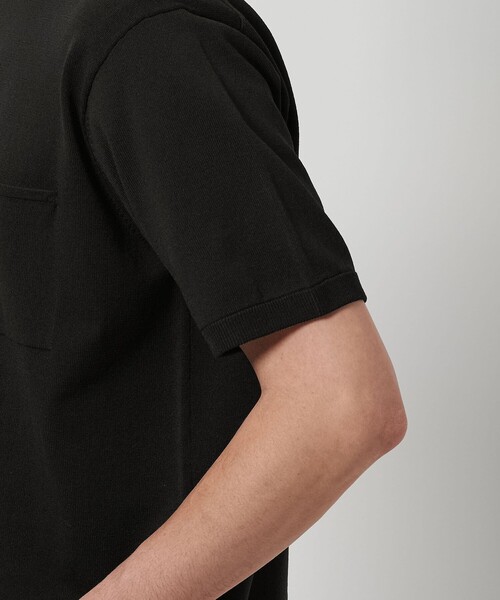 BEAUTY&YOUTH UNITED ARROWS（ビューティーアンドユースユナイテッドアローズ）の「【WEB限定 WARDROBE SMART】マシーンウォッシュ 1ポケット ニット Tシャツ【抗菌・防臭】（Tシャツ/カットソー・メンズ・ブラック/ホワイト/ライトグレー・S/M/L/XL）」の22枚目の写真