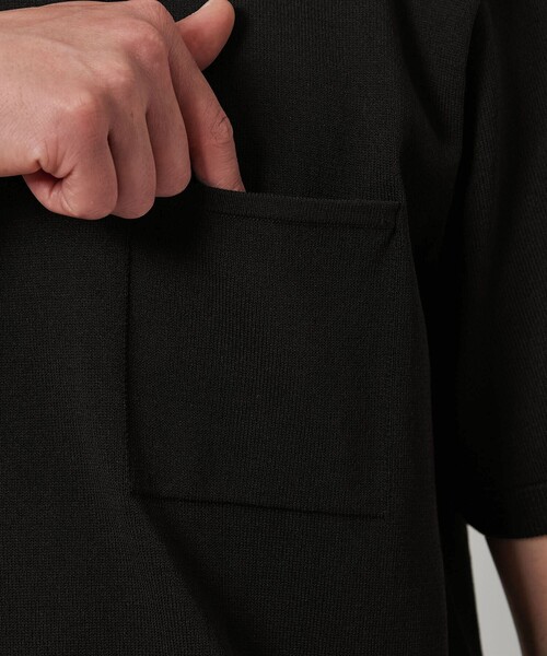 BEAUTY&YOUTH UNITED ARROWS(ビューティーアンドユースユナイテッドアローズ)の「【WEB限定 WARDROBE SMART】マシーンウォッシュ 1ポケット ニット Tシャツ【抗菌防臭】(Tシャツ/カットソー・メンズ・ブラック/ホワイト/ライトグレー/ダークグレー・S/M/L/XL)」の21枚目の写真
