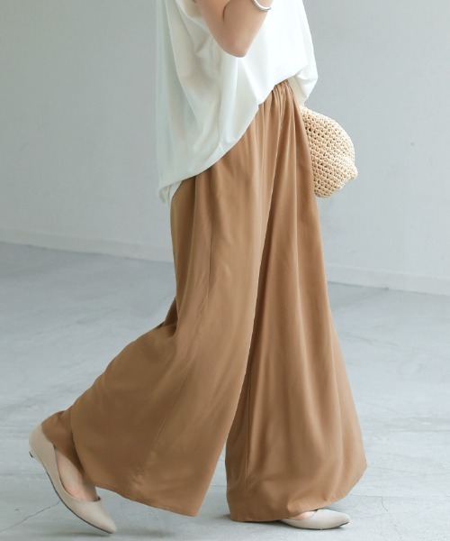 HUG.U（ハグユー）の「「ひんやり」 本気の夏パンツ（その他パンツ・レディース・ブラック/カーキ/グリーン/ホワイト/ブラウン/オレンジ/ブルー・M(トール丈)/L(トール丈)/M(レギュラー丈)/L(レギュラー丈)）」の3枚目の写真