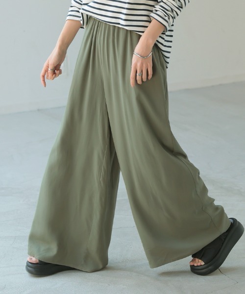 HUG.U（ハグユー）の「「ひんやり」 本気の夏パンツ（その他パンツ・レディース・ブラック/カーキ/グリーン/ホワイト/ブラウン/オレンジ/ブルー・M(トール丈)/L(トール丈)/M(レギュラー丈)/L(レギュラー丈)）」の4枚目の写真