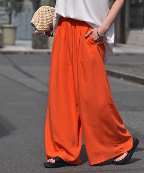 HUG.U（ハグユー）の「「ひんやり」 本気の夏パンツ（その他パンツ・レディース・ブラック/カーキ/グリーン/ホワイト/ブラウン/オレンジ/ブルー・M(トール丈)/L(トール丈)/M(レギュラー丈)/L(レギュラー丈)）」の7枚目の写真