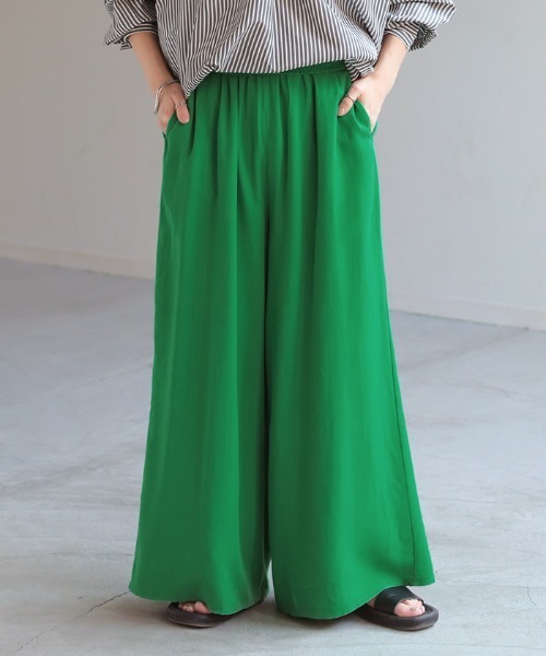 HUG.U（ハグユー）の「「ひんやり」 本気の夏パンツ（その他パンツ・レディース・ブラック/カーキ/グリーン/ホワイト/ブラウン/オレンジ/ブルー・M(トール丈)/L(トール丈)/M(レギュラー丈)/L(レギュラー丈)）」の5枚目の写真