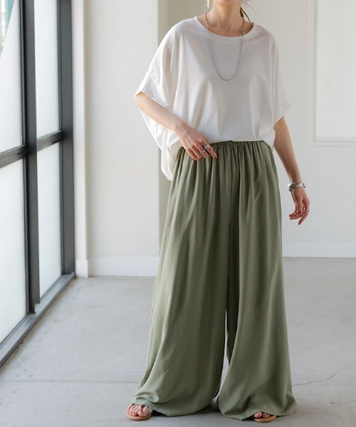 HUG.U（ハグユー）の「「ひんやり」 本気の夏パンツ（その他パンツ・レディース・ブラック/カーキ/グリーン/ホワイト/ブラウン/オレンジ/ブルー・M(トール丈)/L(トール丈)/M(レギュラー丈)/L(レギュラー丈)）」の10枚目の写真