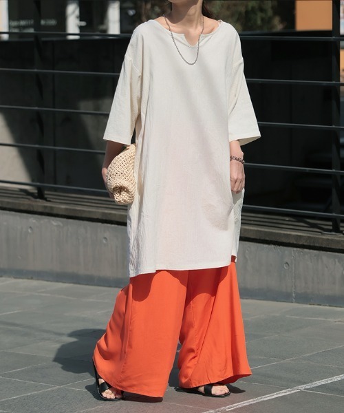 HUG.U（ハグユー）の「「ひんやり」 本気の夏パンツ（その他パンツ・レディース・ブラック/カーキ/グリーン/ホワイト/ブラウン/オレンジ/ブルー・M(トール丈)/L(トール丈)/M(レギュラー丈)/L(レギュラー丈)）」の21枚目の写真