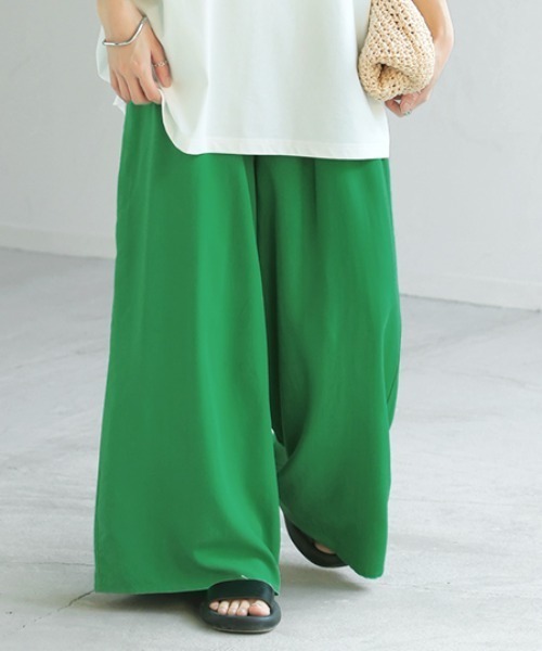 HUG.U（ハグユー）の「「ひんやり」 本気の夏パンツ（その他パンツ・レディース・ブラック/カーキ/グリーン/ホワイト/ブラウン/オレンジ/ブルー・M(トール丈)/L(トール丈)/M(レギュラー丈)/L(レギュラー丈)）」の9枚目の写真