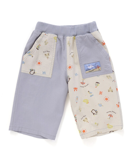 SLAP SLIP（スラップスリップ）の「【お揃い/接触冷感】無地ヒマワリサファリ柄切り替えポケット付き麻レーヨンパンツ(80~130cm)（その他パンツ・キッズ・ベージュ/オレンジ/イエロー系その他/ブルー/ブルー系その他2・110cm/120cm/90cm/130cm/80ｃｍ/100cm）」の21枚目の写真