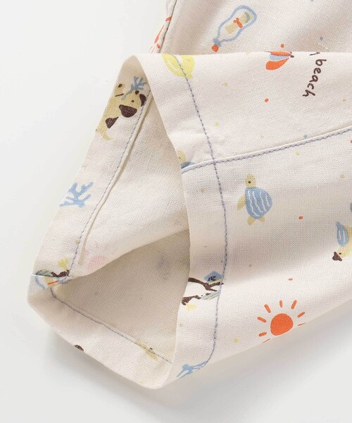 SLAP SLIP（スラップスリップ）の「【お揃い/接触冷感】無地ヒマワリサファリ柄切り替えポケット付き麻レーヨンパンツ(80~130cm)（その他パンツ・キッズ・ベージュ/オレンジ/イエロー系その他/ブルー/ブルー系その他2・110cm/120cm/90cm/130cm/80ｃｍ/100cm）」の15枚目の写真