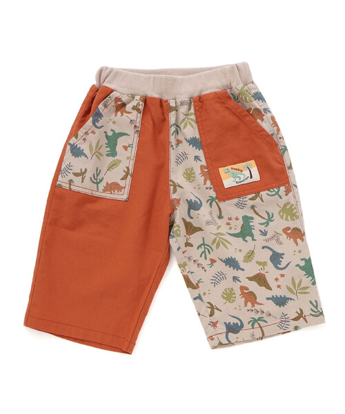 SLAP SLIP（スラップスリップ）の「【お揃い/接触冷感】無地ヒマワリサファリ柄切り替えポケット付き麻レーヨンパンツ(80~130cm)（その他パンツ・キッズ・ベージュ/オレンジ/イエロー系その他/ブルー/ブルー系その他2・110cm/120cm/90cm/130cm/80ｃｍ/100cm）」の10枚目の写真