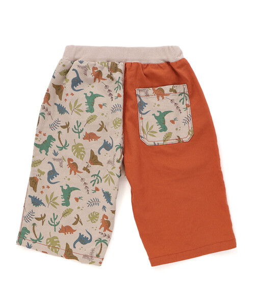 SLAP SLIP（スラップスリップ）の「【お揃い/接触冷感】無地ヒマワリサファリ柄切り替えポケット付き麻レーヨンパンツ(80~130cm)（その他パンツ・キッズ・ベージュ/オレンジ/イエロー系その他/ブルー/ブルー系その他2・110cm/120cm/90cm/130cm/80ｃｍ/100cm）」の11枚目の写真