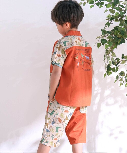 SLAP SLIP（スラップスリップ）の「【お揃い/接触冷感】無地ヒマワリサファリ柄切り替えポケット付き麻レーヨンパンツ(80~130cm)（その他パンツ・キッズ・ベージュ/オレンジ/イエロー系その他/ブルー/ブルー系その他2・110cm/120cm/90cm/130cm/80ｃｍ/100cm）」の13枚目の写真