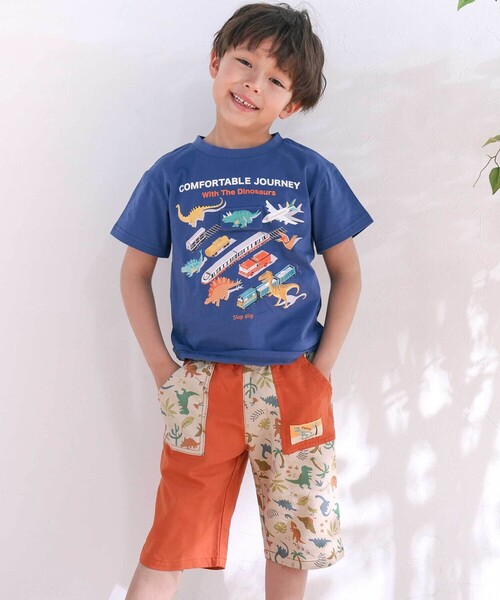 SLAP SLIP（スラップスリップ）の「【お揃い/接触冷感】無地ヒマワリサファリ柄切り替えポケット付き麻レーヨンパンツ(80~130cm)（その他パンツ・キッズ・ベージュ/オレンジ/イエロー系その他/ブルー/ブルー系その他2・110cm/120cm/90cm/130cm/80ｃｍ/100cm）」の14枚目の写真