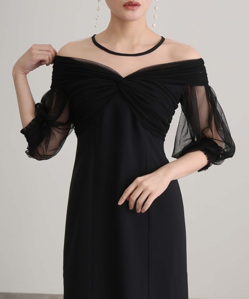 オフショルダーロングドレス　パーティ・ステージードレス missswteet1122_cd1479