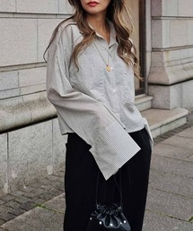 esutoreja | ギンガムチェッククロップドシャツ(シャツ/ブラウス)